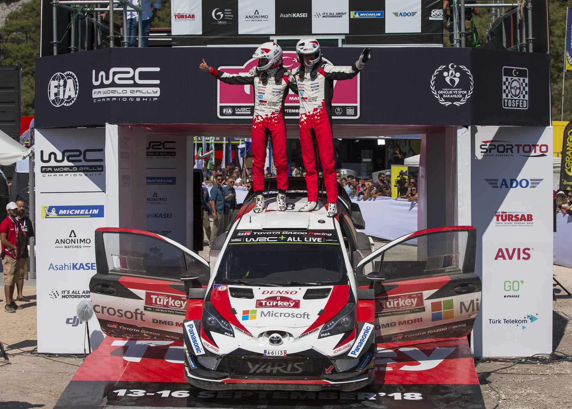 Rally of Turkey’nin galibi Ott Tanak ile Toyota oldu