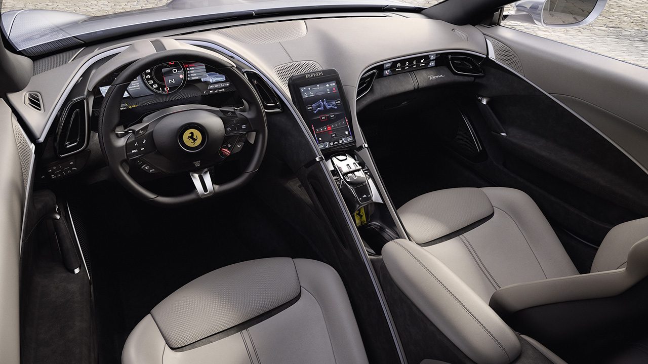 Önden motorlu Yeni Ferrari Roma 620 beygir gücünde