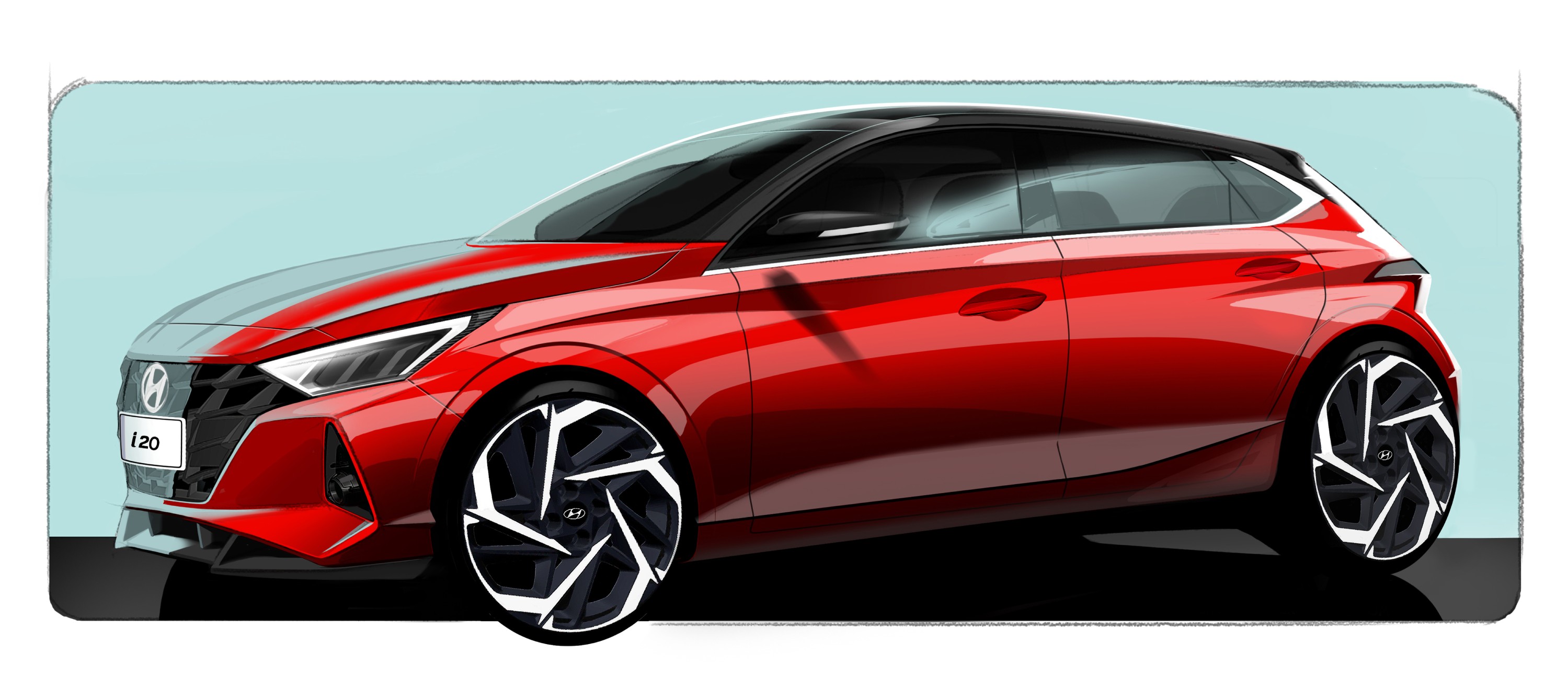 Yeni Hyundai i20 ile ilgili ilk çizimler ortaya çıktı
