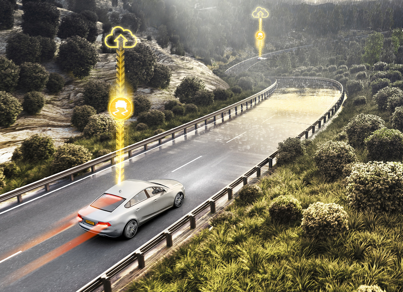 Continental eHorizon teknolojisi sayesinde yüzey koşullarını biliyor