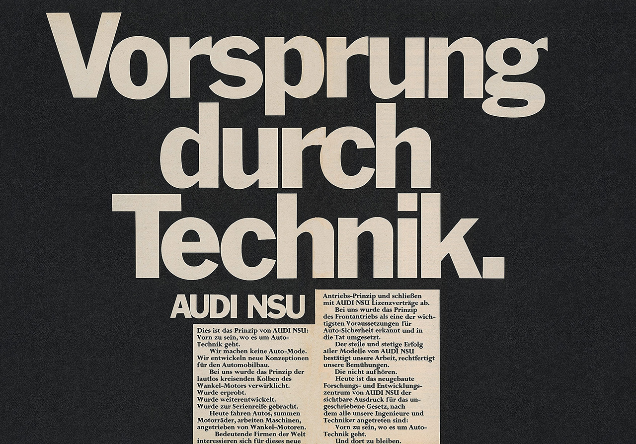 Audi, Vorsprung durch Technik sloganının 50. Yılını kutluyor