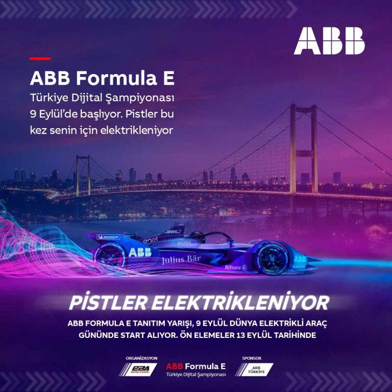 Türkiye’nin ilk Formula E Dijital Şampiyonasına ABB sponsor oldu