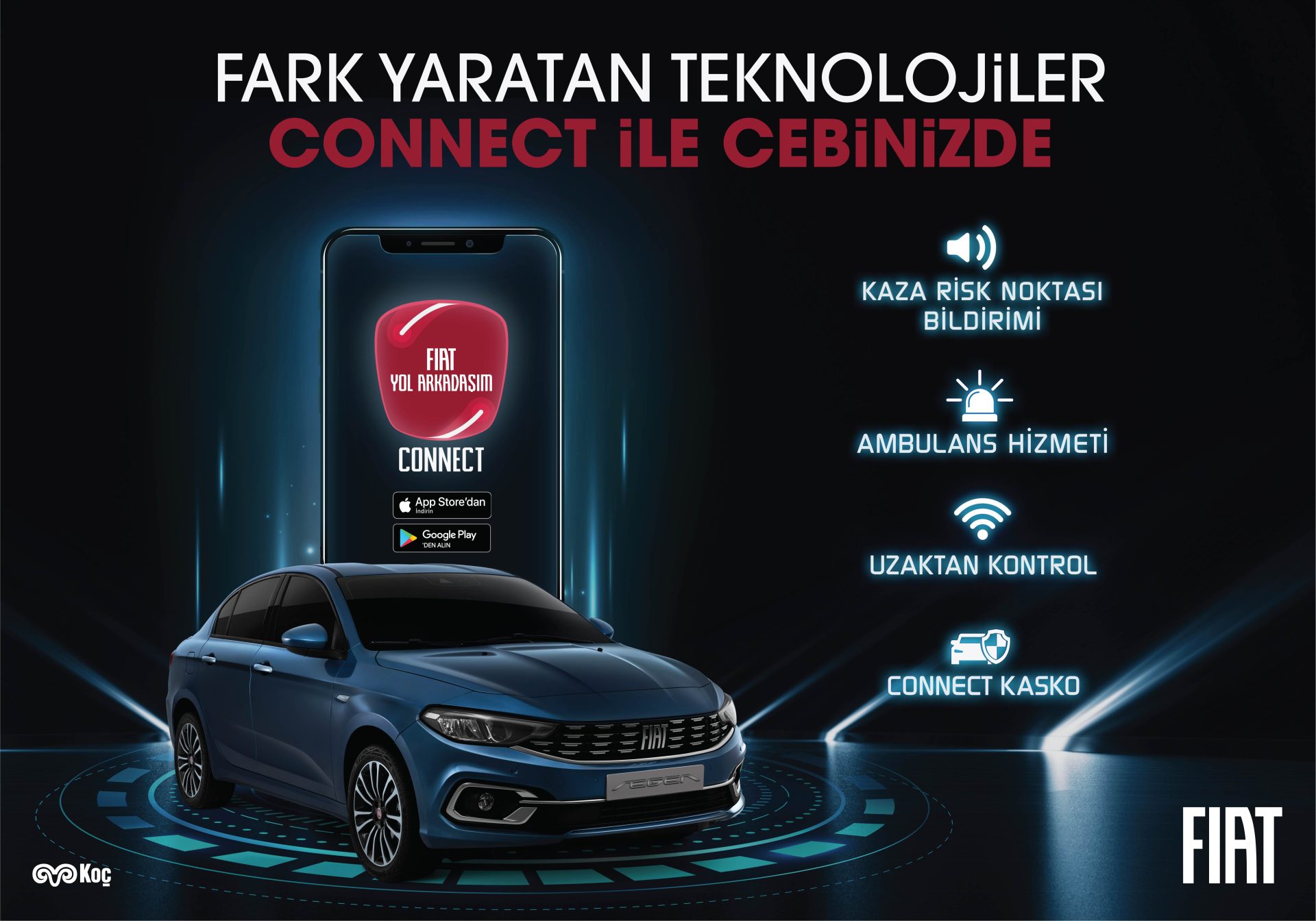Fiat Connect tüm Egea modellerinde standart olarak sunuluyor