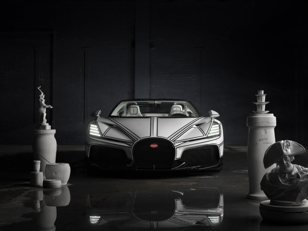 Bugatti W16 Mistral Blanc Éternel: Gerçek Porselen Detaylı Hiper Otomobil