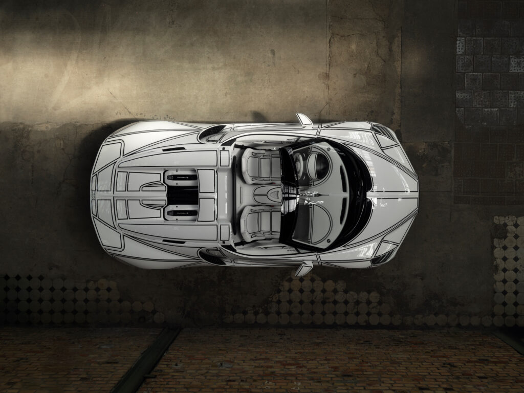 Bugatti W16 Mistral Blanc Éternel: Gerçek Porselen Detaylı Hiper Otomobil