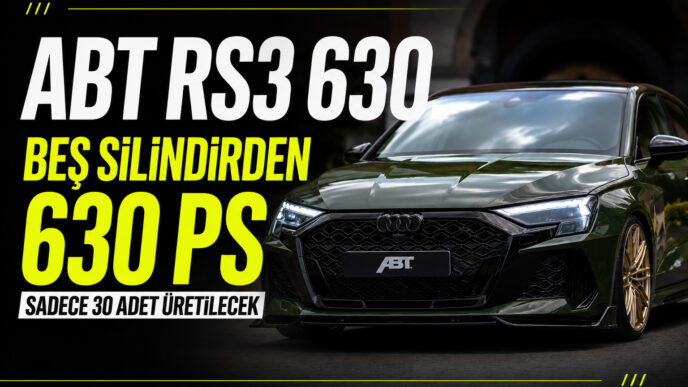 Abt RS3 630: Beş Silindirden 630 PS, Sadece 30 Adet Üretilecek