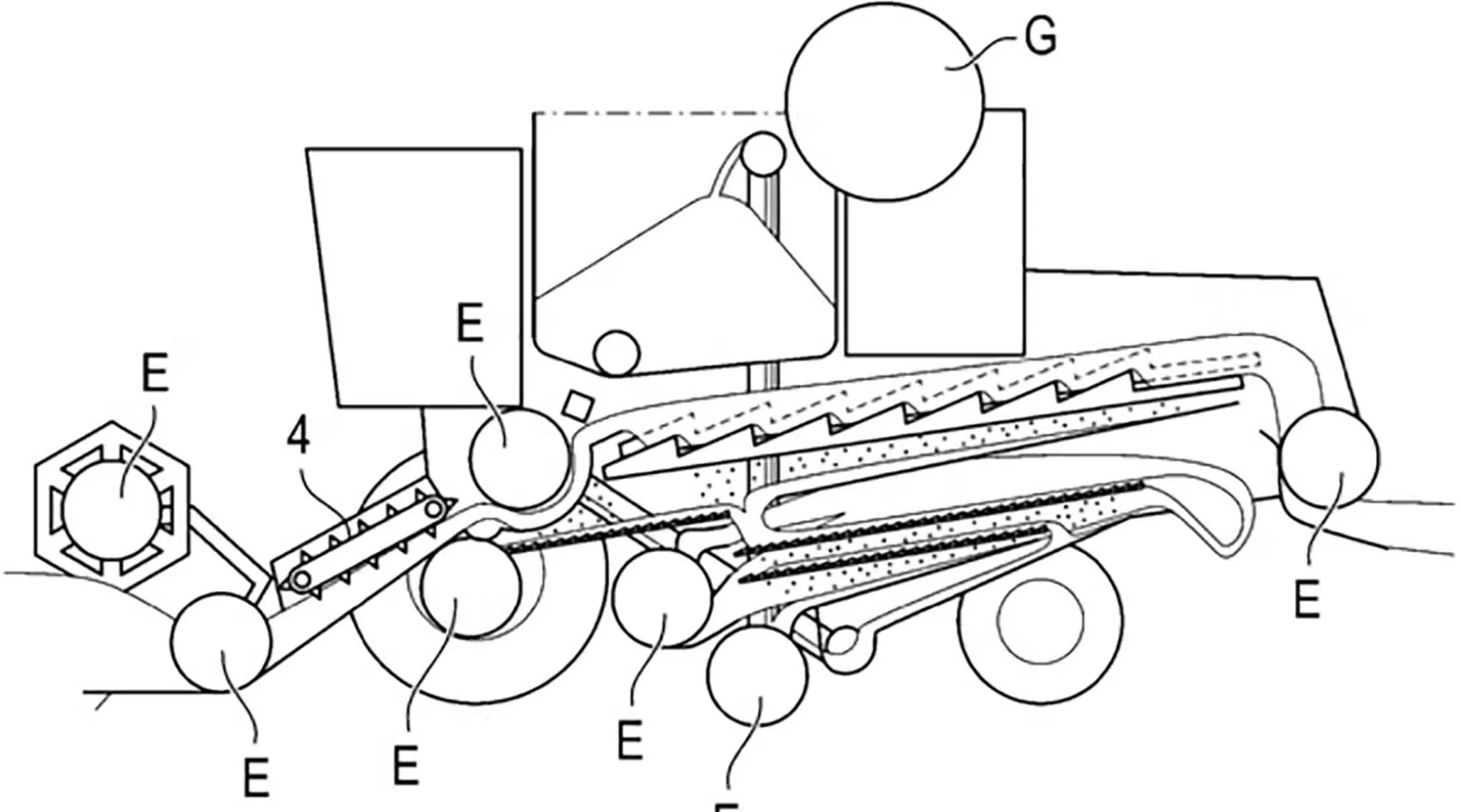 Porsche hibrit tarım makinesi patent çizimi