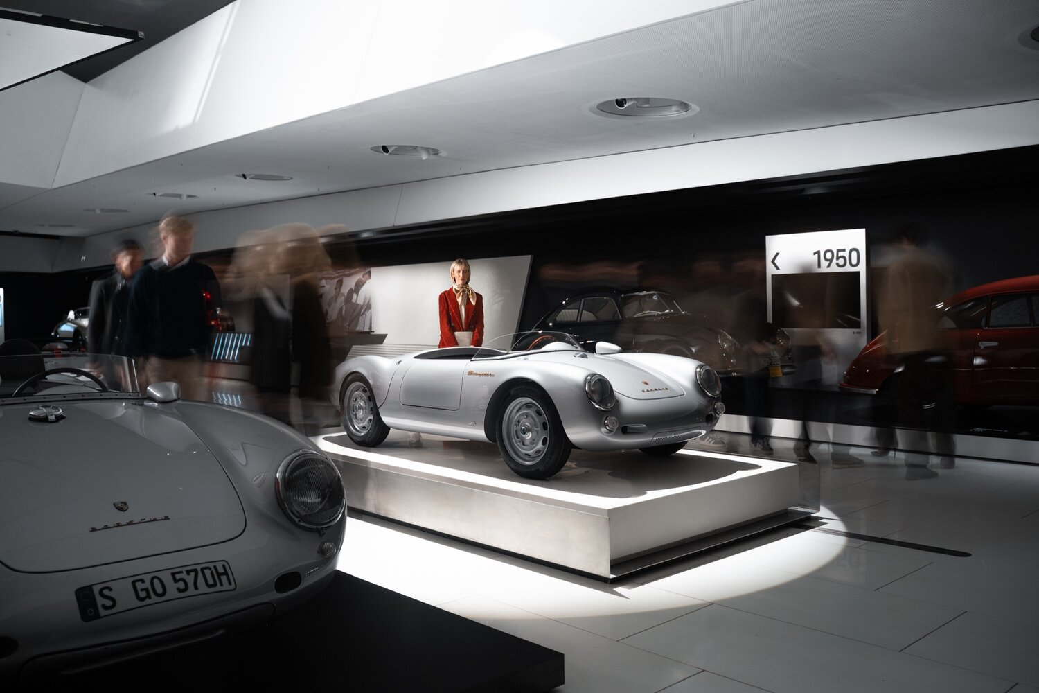 Orijinal Porsche 550 Spyder'ın Porsche Müzesi'ndeki sergisi