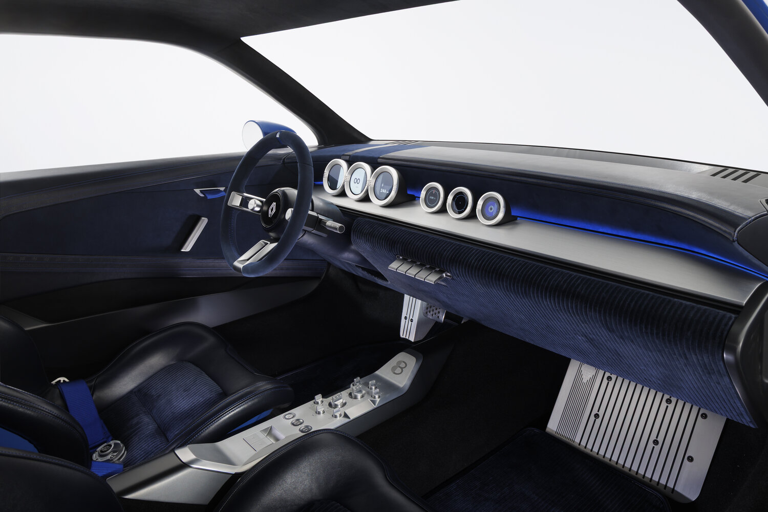 Renault 8 Gordini Concept kokpit ve dijital gösterge paneli