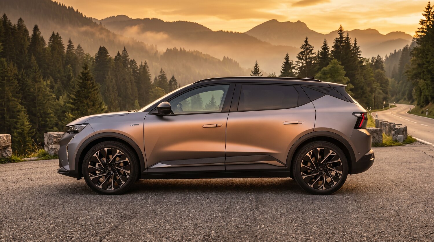 Renault Scenic E-Tech yandan profil görünümü