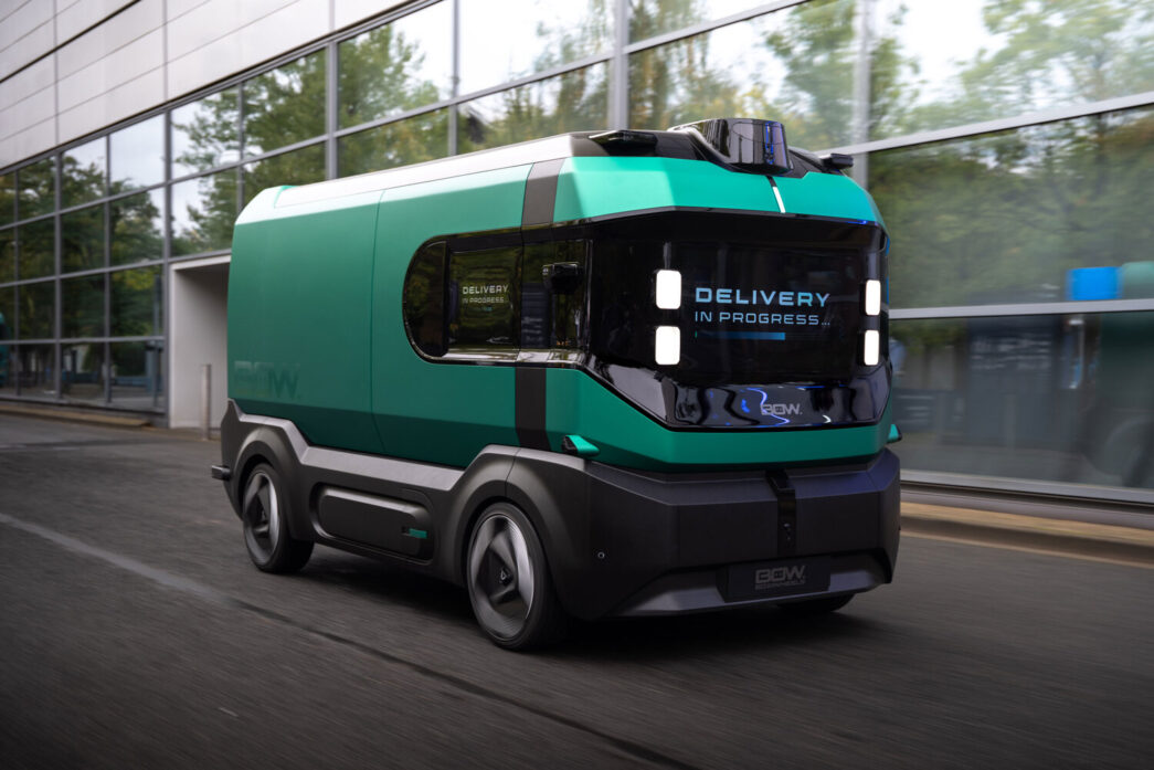 Stellantis Box-on-Wheels konsepti şehir içinde otonom teslimat yaparken