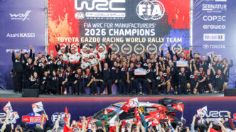 Toyota GAZOO Racing WRC 2026 markalar şampiyonluğu kutlaması